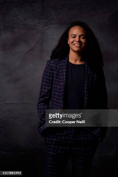 Kristi Toliver of the Washington Mystics poses for a portrait prior to the Welcome Reception on July 26, 2019 at the Delano Hotel in Las Vegas,...