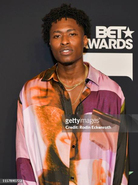 Lucky Daye poses for a portrait at the 2019 BET Awards on June 23, 2019 in Los Angeles, California.