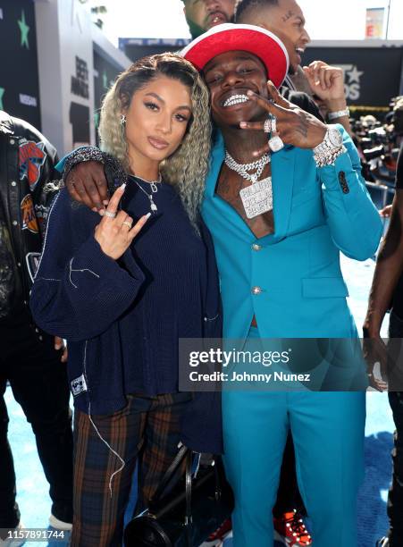 DaniLeigh and DaBaby attend the 2019 BET Awards at Microsoft Theater on June 23, 2019 in Los Angeles, California.