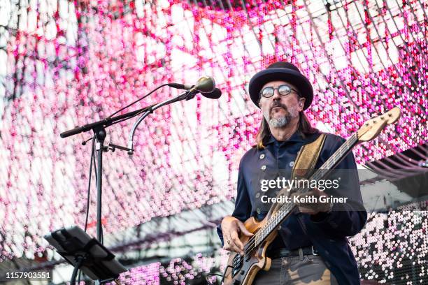 Les Claypool of Claypool Lennon Delirium performs at The Lawn at White River State Park on July 26, 2019 in Indianapolis, Indiana.