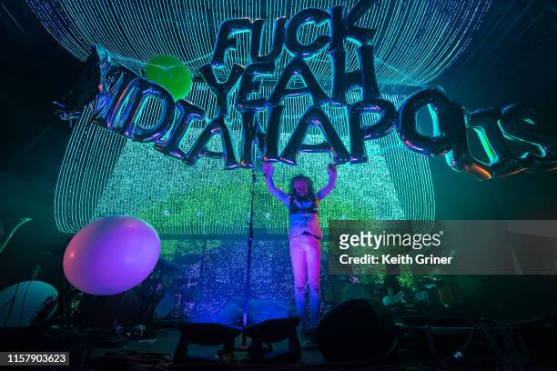 Wayne Coyne of the Flaming Lips performs at The Lawn at White River State Park on July 26, 2019 in Indianapolis, Indiana.