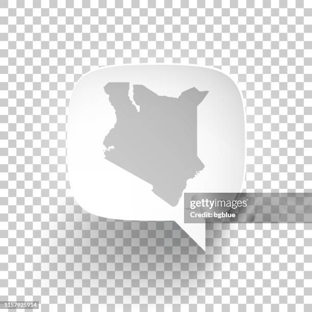 speech bubble with kenya map on blank background - nairobi stock illustrations