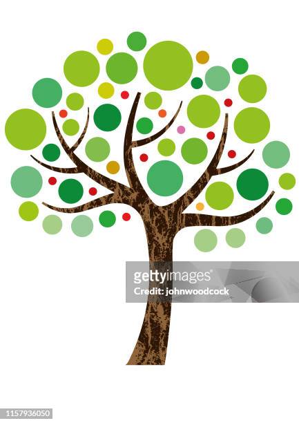 ilustraciones, imágenes clip art, dibujos animados e iconos de stock de ilustración decorativa de árbol pequeño - linda rama