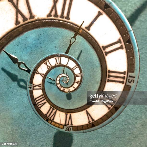 eternal enamel paint clock face - römische zahl stock-fotos und bilder