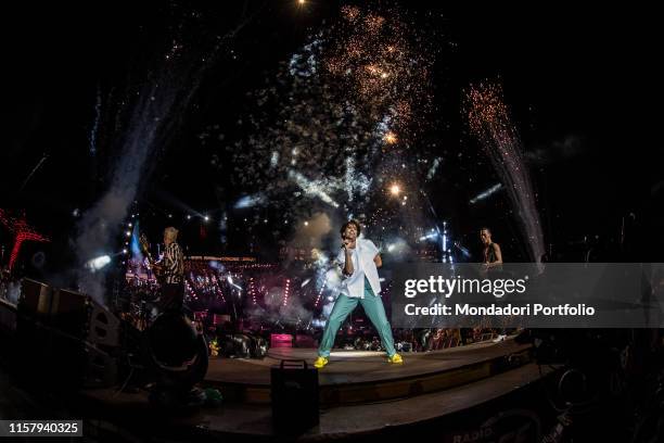 Mika performs live on stage at Party like a Deejay for Radio Deejay at MIND Milano Innovation District area Expo. Milan , June 22th, 2019