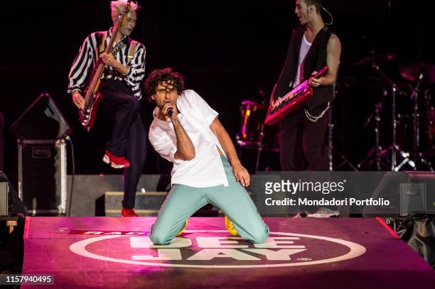 Mika performs live on stage at Party like a Deejay for Radio Deejay at MIND Milano Innovation District area Expo. Milan , June 22th, 2019