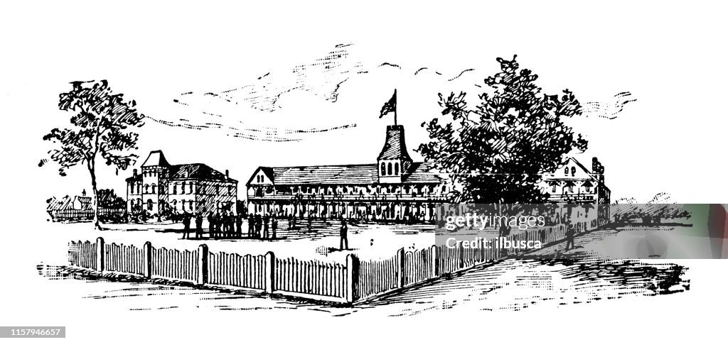 Antique illustration of USA: Gainesville, Florida - East Florida Seminary