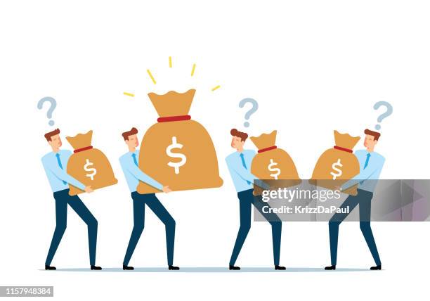 big bonus - financial confusion stock illustrations