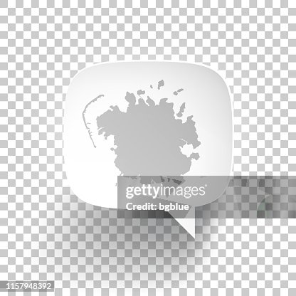 空白背景上密克羅尼西亞地圖的語音氣泡 空白背景上密克羅尼西亞地圖的語音氣泡