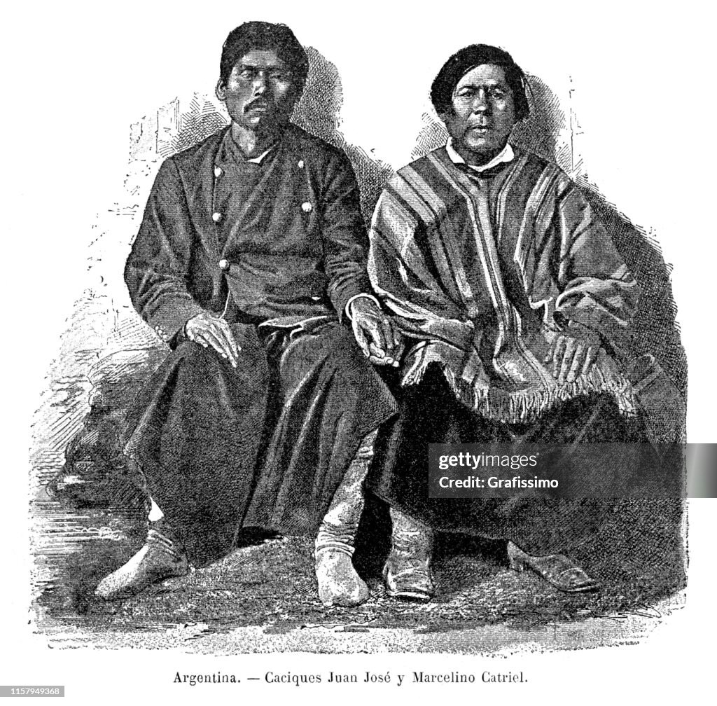 Two argentine tribe chiefs in Patagonia 1887