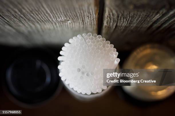 plastic drinking straws - straw stock pictures, royalty-free photos & images