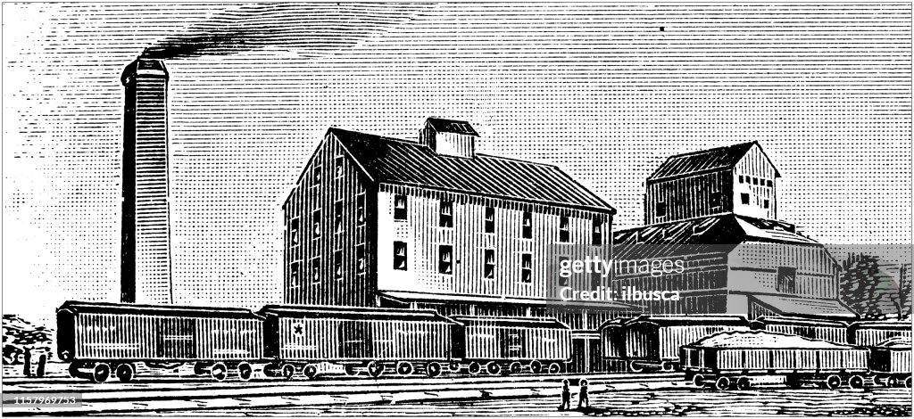 Antique illustration of USA: Terre Haute, Indiana - Industry factory