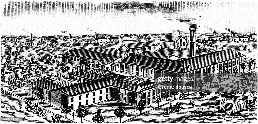 Antique illustration of USA: Terre Haute, Indiana - Industry factory