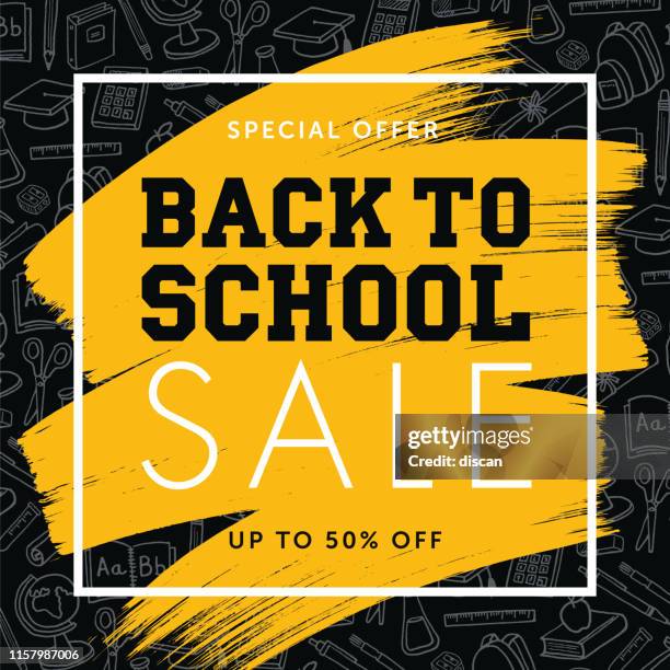back to school background for advertising, banners, leaflets and flyers. - sale stock illustrations