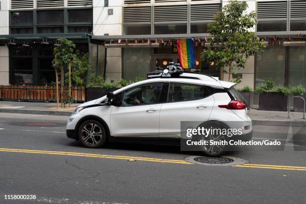 Cruise Chevrolet Bolt experimental self-driving car from automaker General Motors and autonomous car technology company Cruise, driving in the South...