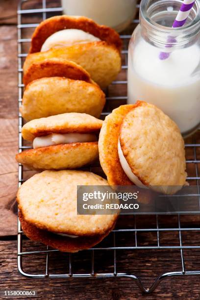 Banana Whoopie Pies. Style rustic. Selective focus.