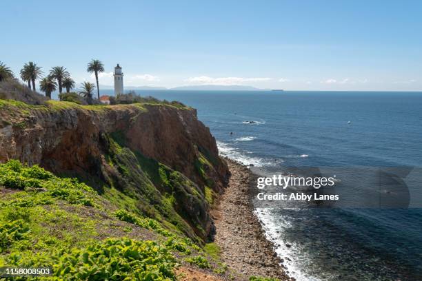 pointe vicente lighthouse - rancho palos verdes stock pictures, royalty-free photos & images