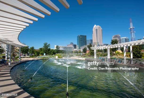 charlotte, north carolina usa - first ward park - charlotte north carolina landmarks stock pictures, royalty-free photos & images