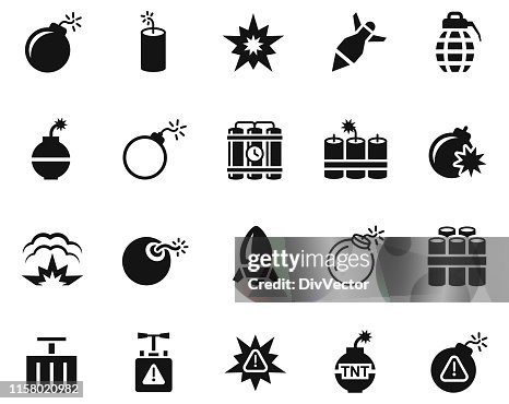 Explode icon set Explode icon set