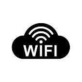 Wifi cloud internet icon – stock vector