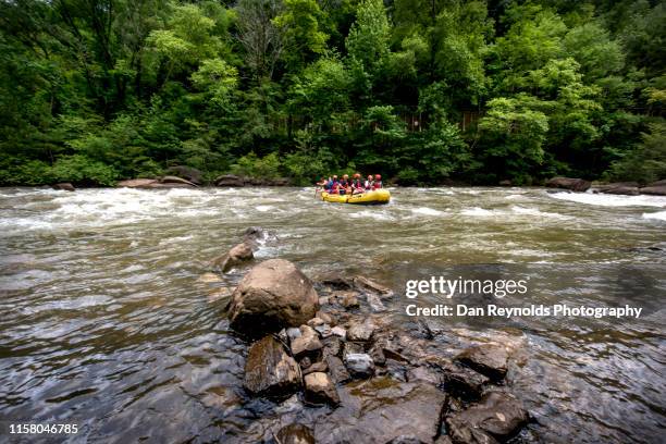 rafting on the nantahala river - asheville stock pictures, royalty-free photos & images