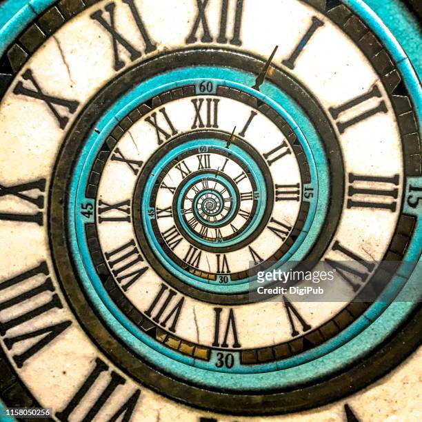 eternal roman numeral clock face - römische zahl stock-fotos und bilder