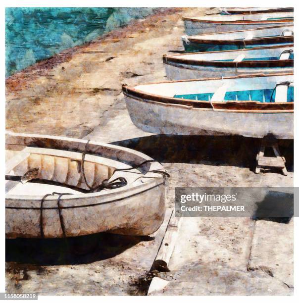 capri amalfi coast - digital photo manipulation - positano stock illustrations