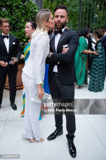 Adriana Abenia and husband Sergio Abad are seen arriving at 'Yo Dona' International Awards 2019 at Thyssen-Bornemisza Museum on June 24, 2019 in...