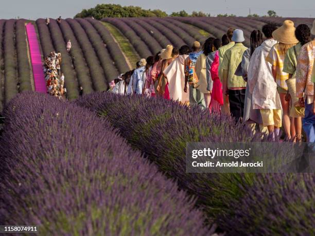 Atmosphere at the Jacquemus Menswear Spring Summer 2020 show on June 24, 2019 in Valensole, France.