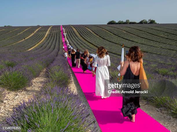 Atmosphere at the Jacquemus Menswear Spring Summer 2020 show on June 24, 2019 in Valensole, France.