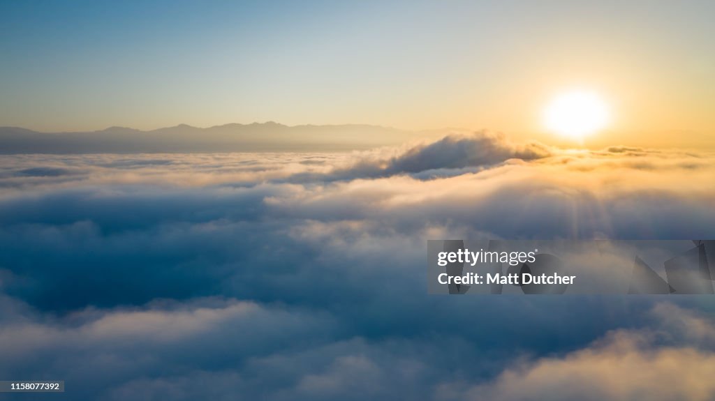 Flying above the clouds