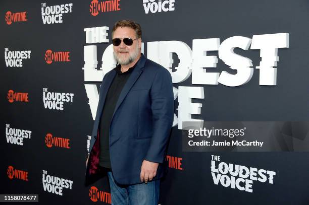 Russell Crowe attends "The Loudest Voice" New York Premiere at Paris Theatre on June 24, 2019 in New York City.