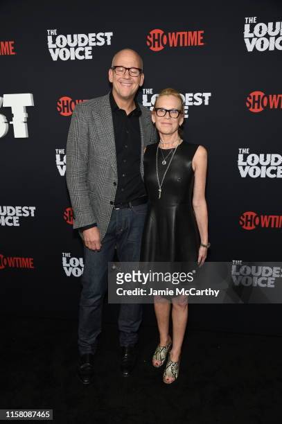 John Heilemann and Diana R. Rhoten attend "The Loudest Voice" New York Premiere at Paris Theatre on June 24, 2019 in New York City.