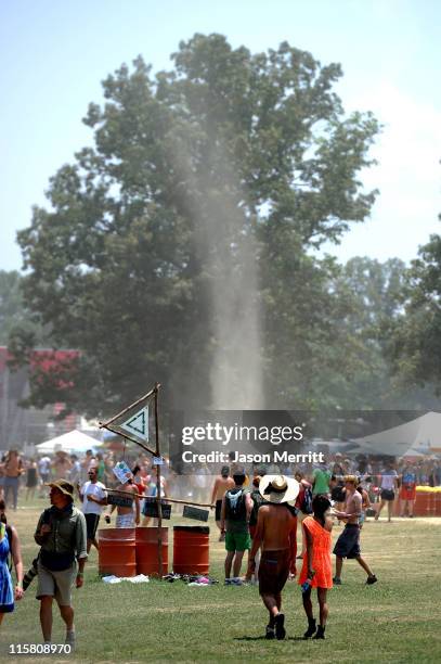 General view of the atmosphere during Bonnaroo 2011 on June 10, 2011 in Manchester, Tennessee.