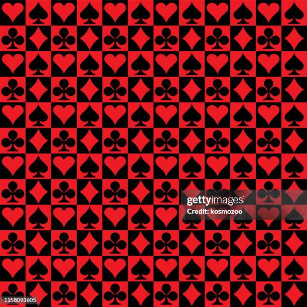 seamless pattern - spade heart pattern stock illustrations