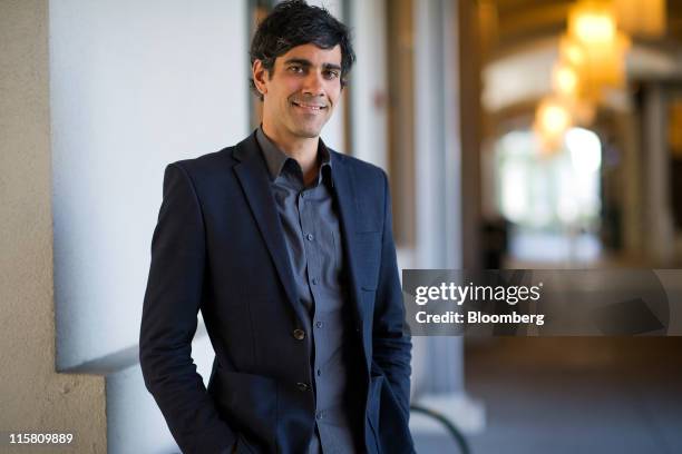 Jeremy Stoppelman, co-founder and chief executive officer of Yelp Inc., stands for a photograph after a Bloomberg via Getty Images West television...