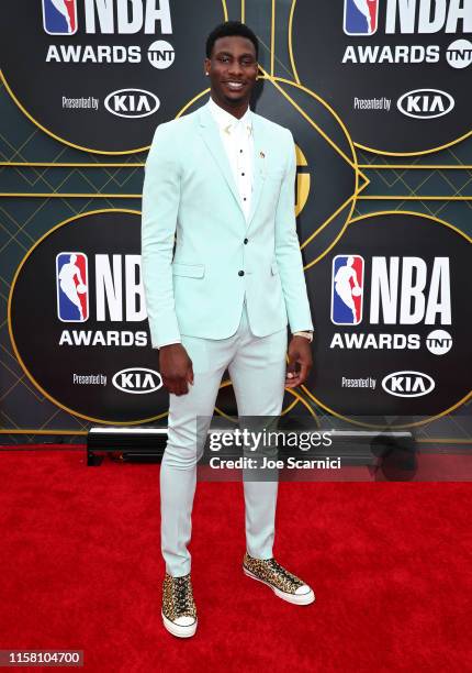 Jaren Jackson Jr. Attends the 2019 NBA Awards presented by Kia on TNT at Barker Hangar on June 24, 2019 in Santa Monica, California.