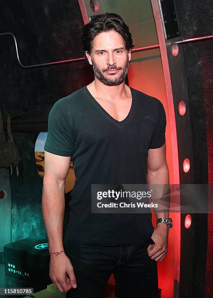 Joe Manganiello previews PlayStation Vita at the Sony PlayStation Exclusive Preview Suite at E3 on June 9, 2011 in Los Angeles, California.