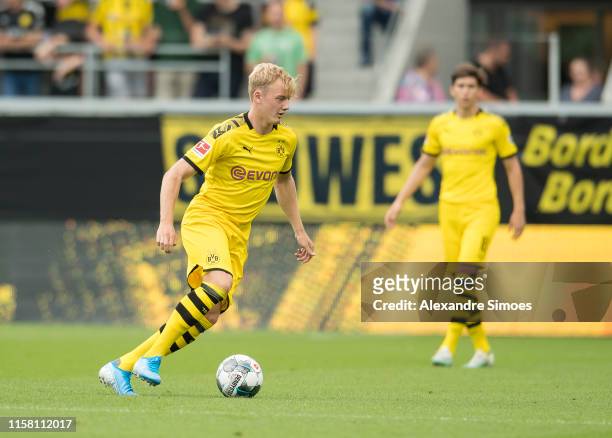 Julian Brandt of Borussia Dortmund in action during a friendly match against Udinese Calcio as part of Borussia Dortmund's Training Camp at the...
