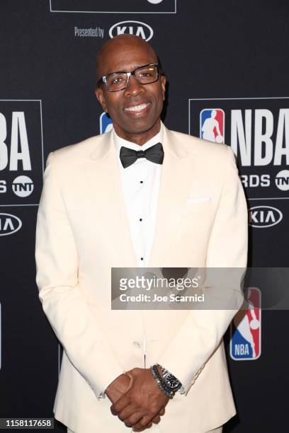 Kenny Smith poses in the press room during the 2019 NBA Awards presented by Kia on TNT at Barker Hangar on June 24, 2019 in Santa Monica, California.