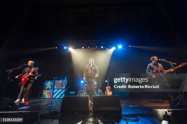 Steve Cradock, Simon Fowler and Raymond Meade of Ocean Colour Scene perform at Usher Hall on July 27, 2019 in Edinburgh, Scotland.