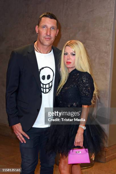 Stefan Kretzschmar and Doreen Dittrich attend the 12th GRK Golf Charity Masters evening gala on July 27, 2019 in Leipzig, Germany.