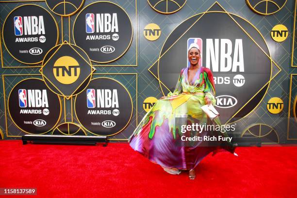 Issa Rae attends the 2019 NBA Awards at Barker Hangar on June 24, 2019 in Santa Monica, California.