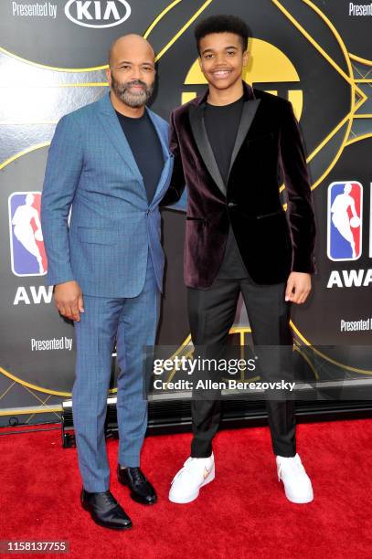 Jeffrey Wright and Elijah Wright attend the 2019 NBA Awards at Barker Hangar on June 24, 2019 in Santa Monica, California.