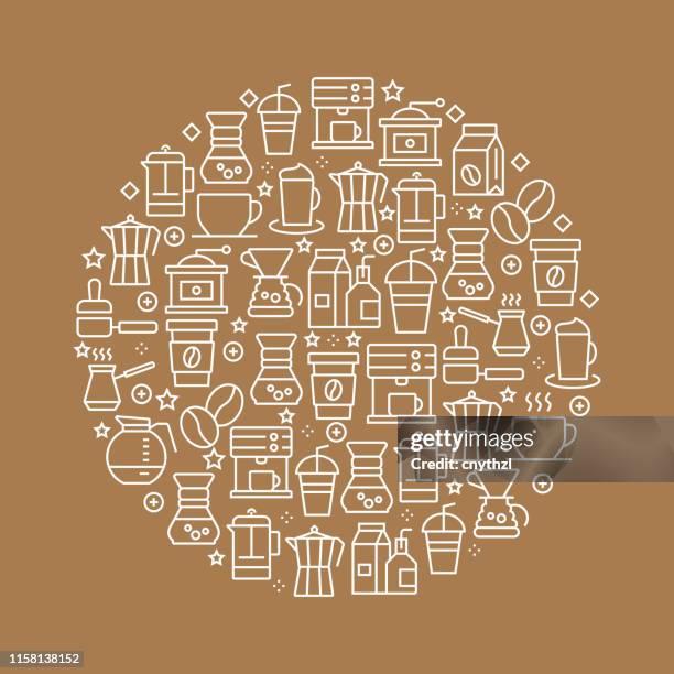 illustrations, cliparts, dessins animés et icônes de conception de modèle lié au café - lait texture