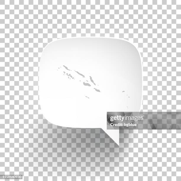 speech bubble with solomon islands map on blank background - water bubble border stock illustrations
