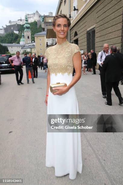 Andrea Samonigg-Mahrer at the premiere of "Idomeneo" during the Salzburg Opera Festival 2019 at Haus fuer Mozart on July 27, 2019 in Salzburg,...
