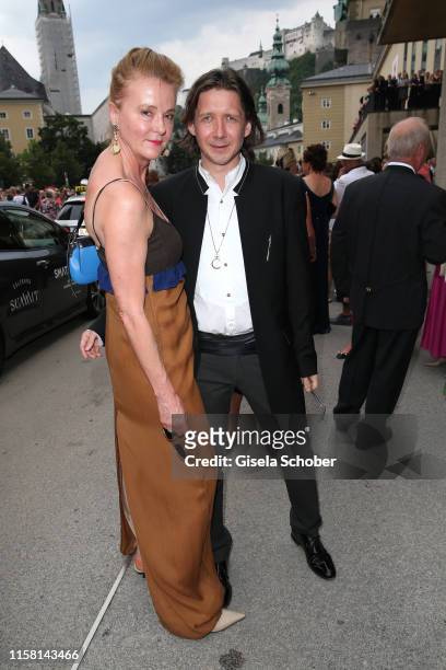Martina Wurm and Julian Plica at the premiere of "Idomeneo" during the Salzburg Opera Festival 2019 at Haus fuer Mozart on July 27, 2019 in Salzburg,...