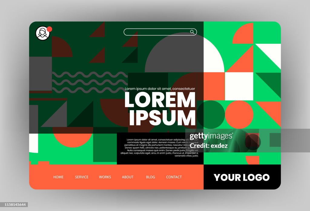 Modern Website Template Design High-Res Vector Graphic - Getty Images