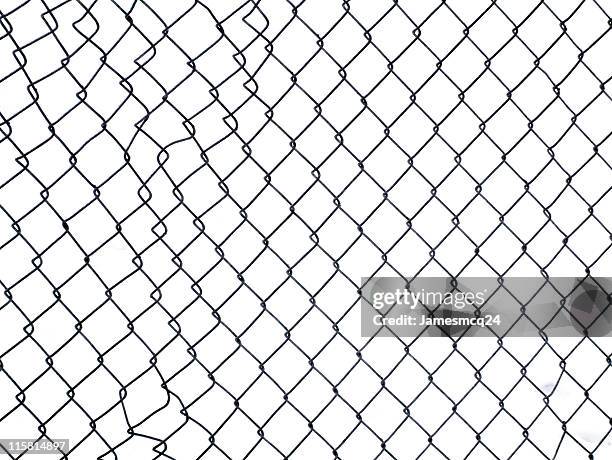 zaun mit clipping path - wire mesh fence stock-fotos und bilder